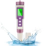 Aparat de măsurare a pH-ului Flintronic, tester 5 &icirc;n 1 pentru calitatea apei pH/TDS/EC/salinitate/temperatură, afișaj LCD cu iluminare de fundal verde