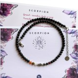 Colier la baza gatului cu 7 cristale si lava vulcanica pentru zodia Scorpion
