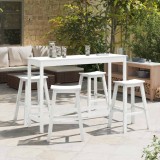 Cumpara ieftin Set de 4 scaune de bar albe din HDPE