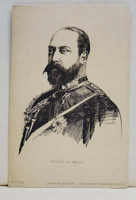 PRINTUL DE WALLES , GRAVURA , CARTE POSTALA ILUSTRATA , CLASICA foto