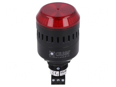Semnalizator Luminos și Acustic 24V LED Roșu IP65 foto