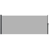 Outsunny Paravan Lateral Retractabil cu M&acirc;ner din Metal, Aluminiu și Poliester, 400x180 cm, Gri Deschis | Aosom Romania