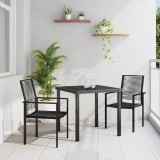 vidaXL Set de masă pentru grădină 3 pcs Negru Rattan PVC 3379163