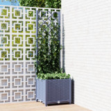 Jardiniera de gradina cu spalier,gri &icirc;nchis, 40x40x136 cm, PP GartenMobel Dekor, vidaXL