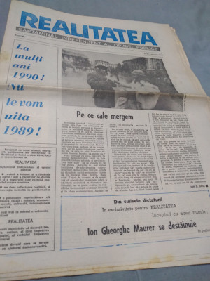 ZIARUL REALITATEA NR 1 /5 IANUARIE 1990 foto