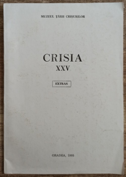 Crisia XXV, sapaturile arheologice de la Sannicolau de Beius// dedicatie
