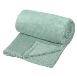 Cumpara ieftin Patura Catifelata Dubla Verde Menta 220x200cm