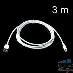 Cablu 3 Metri Lightning 8Pin La USB Data Si Incarcare iPhone 6 Plus Alb foto