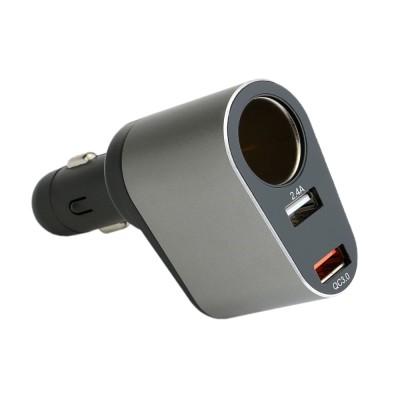 Incarcator auto, Roll Fast, 1 port USB 2.4A, 1 port USB Quick Charge 3.0, 1 port bricheta, 12 V / 24 V, 40 W foto