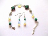 set piatra lunii si malachit 37608