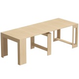 HOMCOM Masă de Dining Compactă pentru Bucătărie Economisește Spațiu, 240 x 90 x 78 cm, Lemn Deschis | Aosom Romania