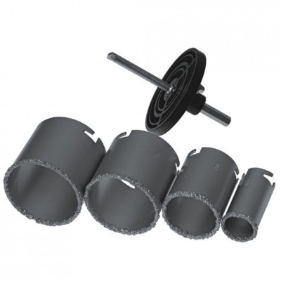 Set carote diamantate pentru ceramica 4buc Dedra foto