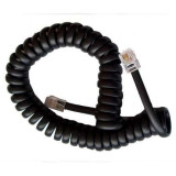 Cablu telefonic spiralat 2.1m negru