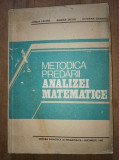 Metodica predarii analizei matematice- A.Catana, M.Sacuiu