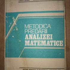 Metodica predarii analizei matematice- A.Catana, M.Sacuiu