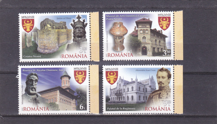 ROMANIA 2015 - DESCOPERITI ROMANIA, MOLDOVA, MNH - LP 2077