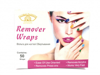 Pliculete cu soak off remover 50 buc foto