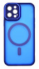 Husa tip MagSafe, Camera Protection Matte Silicon pentru iPhone 15 Pro Max Albastru, Oem