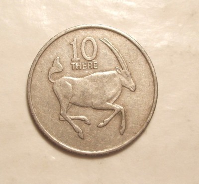 BOTSWANA 10 THEBE 1980 foto