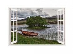 Autocolant decorativ, Fereastra, Multicolor, 83 cm, 606STC foto