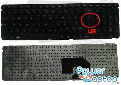 Tastatura HP Pavilion dv7 6b90 layout UK fara rama enter mare, Pavilion dv7 6c00 CTO layout UK fara rama enter foto