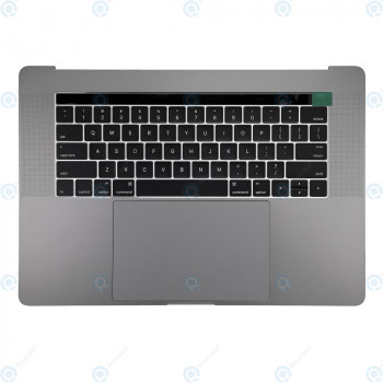 Tastatură S.U.A.-Engleză cu asamblare carcasă superioară gri spațial pentru MacBook Pro Touch 15 2016 - 2017 (A1707)