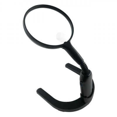 Lupă de Masă LED, 31cm, Negru, Mărire 3.5x, Braț Reglabil, Baterii Incluse foto
