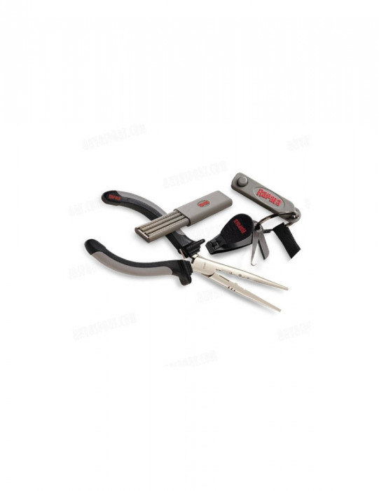 Kit Rapala 4 Piese - Cleste + Line Clipper + Ascutitor Carlige + Jig Buster