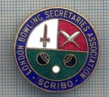 AX 314 INSIGNA BOWLING-LONDON BOWLING SECRETARIES ASSOCIATION -SCRIBO