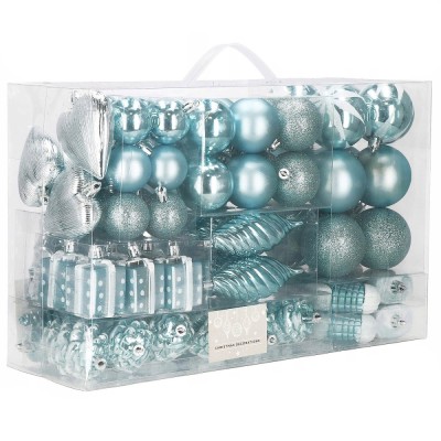 Set globuri si decoratiuni de Craciun, 72 piese, diverse dimensiuni, albastru Household NewTrend foto