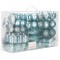 Set globuri si decoratiuni de Craciun, 72 piese, diverse dimensiuni, albastru Household NewTrend