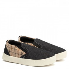 Slip-on EMILY Denim Negru / Bej foto