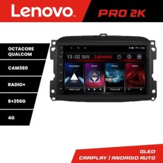 Navigatie Fiat 500 2015-2021 Lenovo Kit-500new 8 core QLED 2K 8+256 360 Android Waze USB Navigatie Internet Youtube Radio CarStore Technology