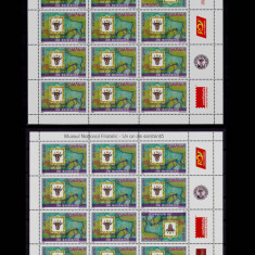 RO 2005 LP 1695b "Muzeul Nat. Filatelic" ,2xmcoli de 12, TB in poz. 2 si 4 , MNH