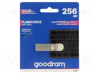 Pendrive GOODRAM USB 3.2 256GB Argintie - R: 60MB/s, W: 20MB/s foto