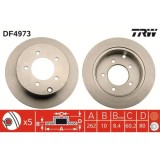 Set discuri frana spate TRW, Mitsubishi Lancer VII, 03.2000-12.2013, Lancer VIII, 03.2007-, Lancer VIII Sportback (Cx A), 10.2007-, spate; puntea spa