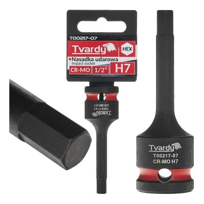 Cheie tubulara de impact HEX 1 / 2&amp;quot;, H7, Cr-Mo, Tvardy T00217-07 foto