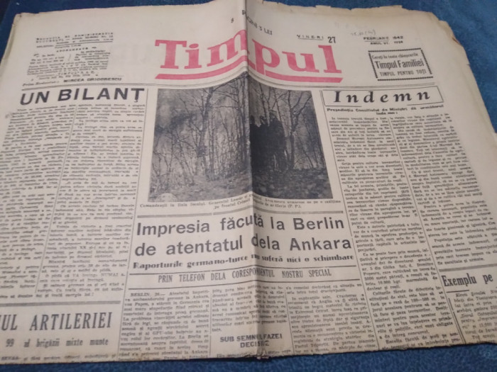 ZIARUL TIMPUL 27 FEBRUARIE 1942