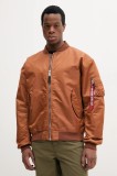 Alpha Industries geaca bomber MA-1 CS barbati, culoarea albastru marin, de tranzitie, oversize, 136136