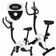 Bicicleta fitness, 6 functii, ecran LCD, sarcina reglabila, pedale anti-alunecare, rulmenti metal foto