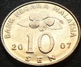Cumpara ieftin Moneda 10 SEN - MALAEZIA, anul 2007 *cod 3315 = A.UNC, Asia