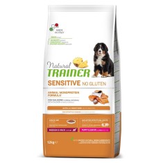 TRAINER Natural SENSITIVE No Gluten Puppy &amp;amp;amp; Junior Medium / Maxi Salmon 12 kg foto