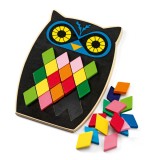 Djeco Puzzle mozaic Bufnita - Jucarie inovativa pentru micii exploratori
