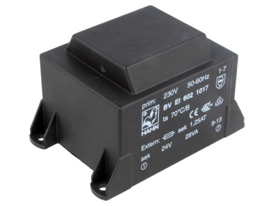 Transformator PCB &amp;icirc;ncapsulat 28VA 230V 24V foto