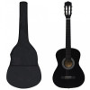 Chitara Clasica Copii Gossi 3/4, 36 Negru, Set 8 Piese cu Husa, Curea, Pene, Diapazon, Corzi - Incepatori