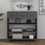 vidaXL Masă consolă &bdquo;HAMAR&rdquo;, gri &icirc;nchis, 90x35x90 cm, lemn masiv pin