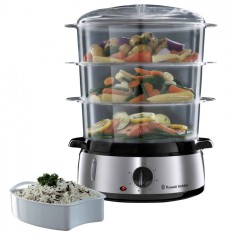 Aparat de gatit cu aburi Russell Hobbs 19270-56 800W 9l Timer Inox / negru foto
