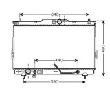 Radiator racire Hyundai Santa Fe, 08.2003-03.2006, motor 2.0 CRDI, 83/92/107 kw, diesel, cutie automata, cu/fara AC, 718x390x26 mm, aluminiu brazat/p, Rapid