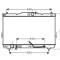 Radiator racire Hyundai Santa Fe, 08.2003-03.2006, motor 2.0 CRDI, 83/92/107 kw, diesel, cutie automata, cu/fara AC, 718x390x26 mm, aluminiu brazat/p