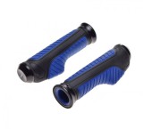 Set 2 mansoane moto 7/8&quot; + 1&quot;, 138mm, culoare negru/albastru Cod Produs: MX_NEW AW56537